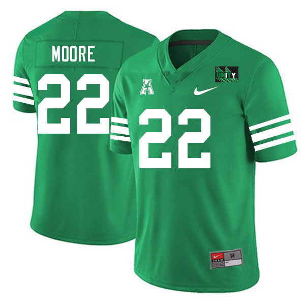 Men-Youth #22 Matthew Moore North Texas Mean Green 2023 College Football Jerseys Stitched Sale-Green